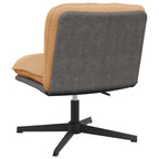 Sedia da Ufficio Girevole in Tessuto Riccio Beige Effetto Lana