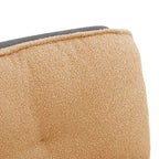 Sedia da Ufficio Girevole in Tessuto Riccio Beige Effetto Lana