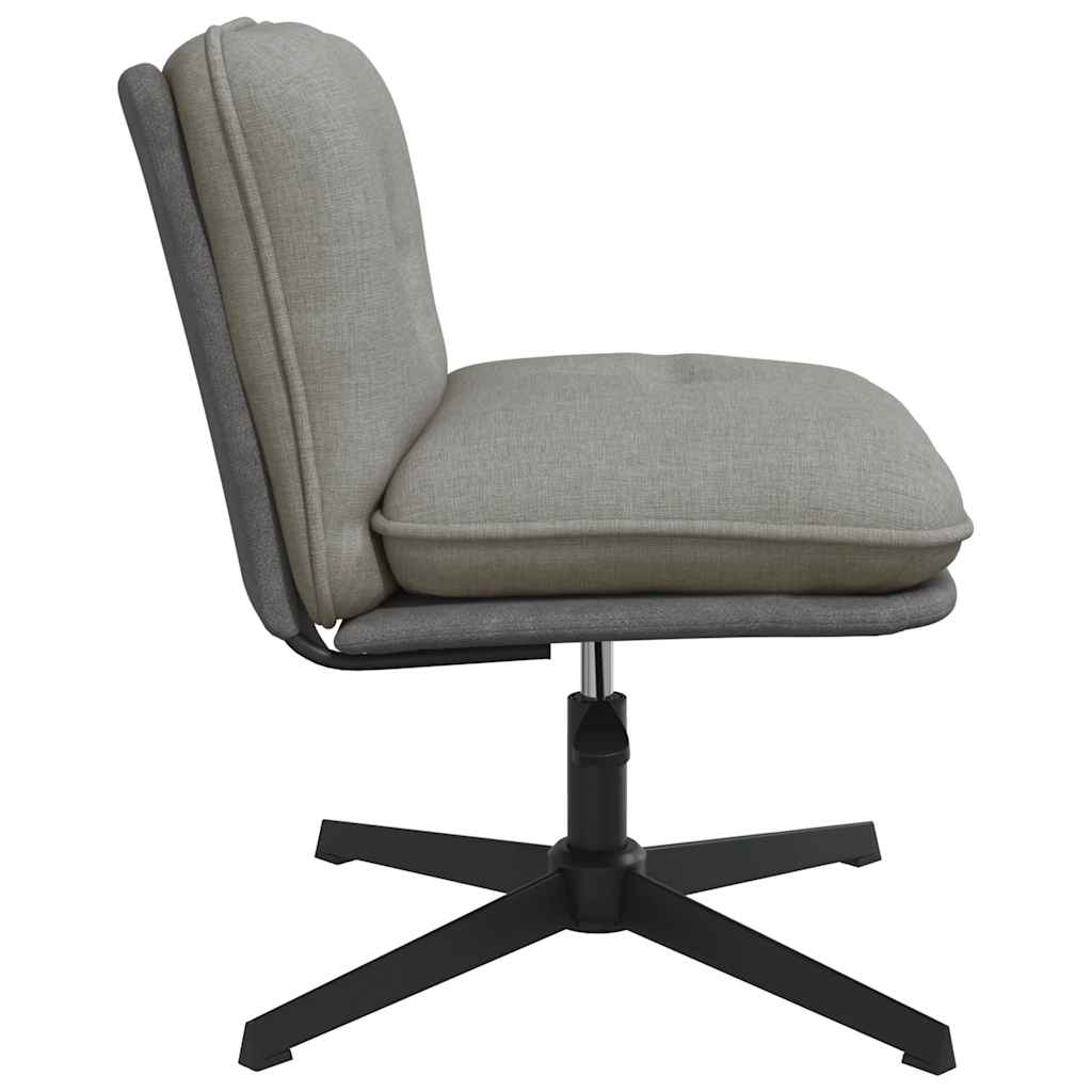 Sedia da Ufficio Girevole Grigio Chiaro in Tessuto