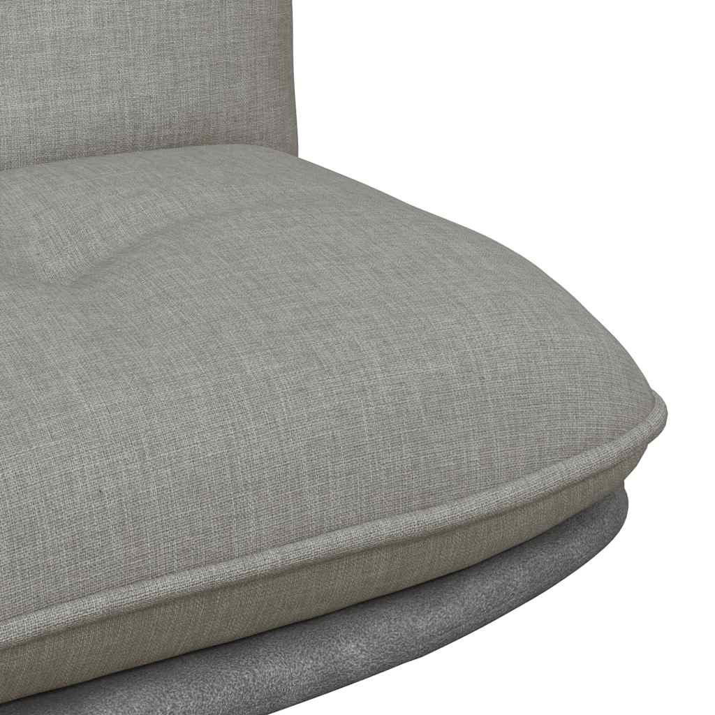 Sedia da Ufficio Girevole Grigio Chiaro in Tessuto