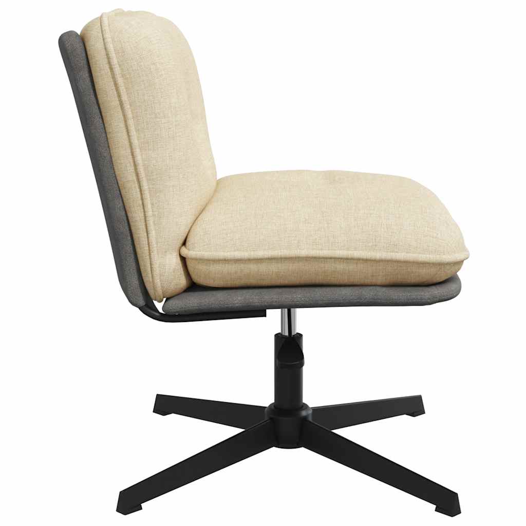 Sedia da Ufficio Girevole Crema in Tessuto
