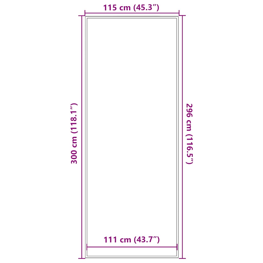 Zerbino a Strisce Nere e Grigie 115x300 cm