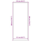 Zerbino a Strisce Nere e Grigie 115x300 cm