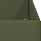 Fioriera Verde Oliva 40x40x40 cm in Acciaio Laminato a Freddo