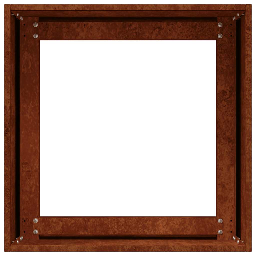 Fioriera Arrugginita 40x40x40 cm in Acciaio Corten