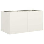 Fioriera Bianca 80x40x40 cm in Acciaio Laminato a Freddo