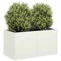 Fioriera Bianca 80x40x40 cm in Acciaio Laminato a Freddo