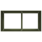Fioriera Verde Oliva 80x40x40 cm in Acciaio Laminato a Freddo