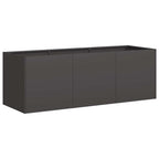Fioriera Nera 120x40x40 cm Acciaio Laminato a Freddo