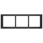 Fioriera Nera 120x40x40 cm Acciaio Laminato a Freddo