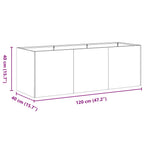 Fioriera Antracite 120x40x40 cm Acciaio laminato a freddo