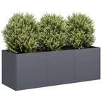 Fioriera Antracite 120x40x40 cm Acciaio laminato a freddo