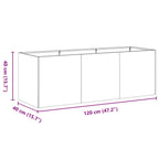 Fioriera Verde Oliva 120x40x40 cm in Acciaio Laminato a Freddo
