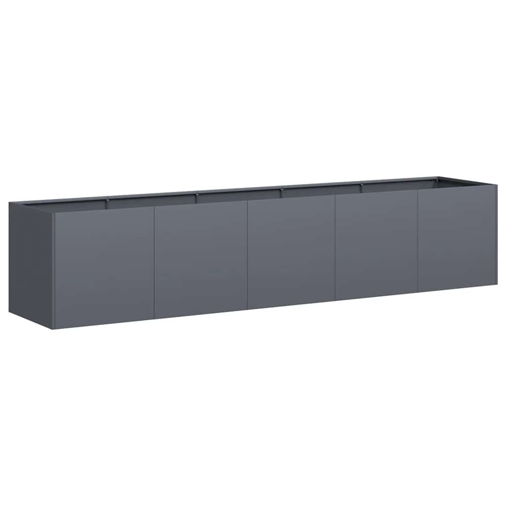 Fioriera Antracite 200x40x40 cm Acciaio laminato a freddo