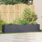 Fioriera Antracite 200x40x40 cm Acciaio laminato a freddo