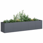 Fioriera Antracite 200x40x40 cm Acciaio laminato a freddo