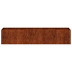 Fioriera Arrugginita 200x40x40 cm in Acciaio Corten