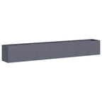 Fioriera Antracite 280x40x40 cm in Acciaio Laminato a Freddo