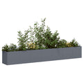 Fioriera Antracite 280x40x40 cm in Acciaio Laminato a Freddo