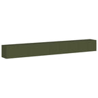 Fioriera Verde Oliva 360x40x40 cm in Acciaio Laminato a Freddo