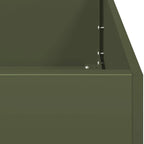 Fioriera Verde Oliva 360x40x40 cm in Acciaio Laminato a Freddo