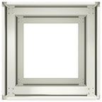 Fioriera Bianca 40x40x80 cm in Acciaio Laminato a Freddo