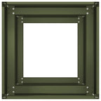 Fioriera Verde Oliva 40x40x80 cm in Acciaio Laminato a Freddo