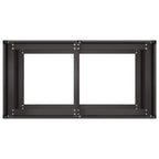 Fioriera Nera 80x40x80 cm in Acciaio Laminato a Freddo