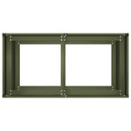 Fioriera Verde Oliva 80x40x80 cm in Acciaio Laminato a Freddo
