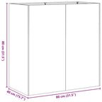 Fioriera 80x40x80 cm in Acciaio Inox