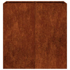 Fioriera Arrugginita 80x40x80 cm in Acciaio Corten