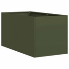 Fioriera Verde Oliva 40x80x40 cm in Acciaio Laminato a Freddo