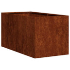 Fioriera Arrugginita 40x80x40 cm in Acciaio Corten
