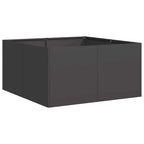 Fioriera Nera 80x80x40 cm in Acciaio Laminato a Freddo