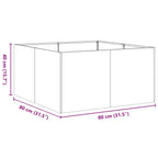 Fioriera Verde Oliva 80x80x40 cm in Acciaio Laminato a Freddo