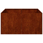 Fioriera Arrugginita 80x80x40 cm in Acciaio Corten