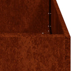 Fioriera Arrugginita 80x80x40 cm in Acciaio Corten