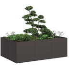 Fioriera Nera 120x80x40 cm in Acciaio