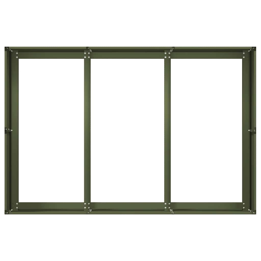Fioriera Verde Oliva 120x80x40 cm in Acciaio
