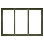 Fioriera Verde Oliva 120x80x40 cm in Acciaio