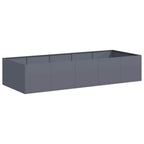 Fioriera Antracite 200x80x40 cm in Acciaio