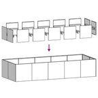 Fioriera 200x80x40 cm in Acciaio Inox
