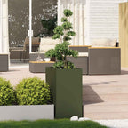 Fioriera Verde Oliva 40x80x80 cm in Acciaio