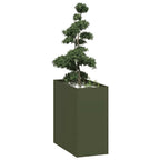 Fioriera Verde Oliva 40x80x80 cm in Acciaio