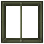 Fioriera Verde Oliva 80x80x80 cm in Acciaio