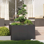 Fioriera Nera 120x80x80 cm in Acciaio