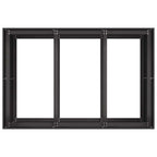 Fioriera Nera 120x80x80 cm in Acciaio