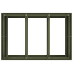 Fioriera Verde Oliva 120x80x80 cm in Acciaio