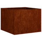 Fioriera Arrugginita 40x40x30 cm in Acciaio Corten