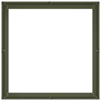 Fioriera Verde Oliva 80x80x30 cm in Acciaio